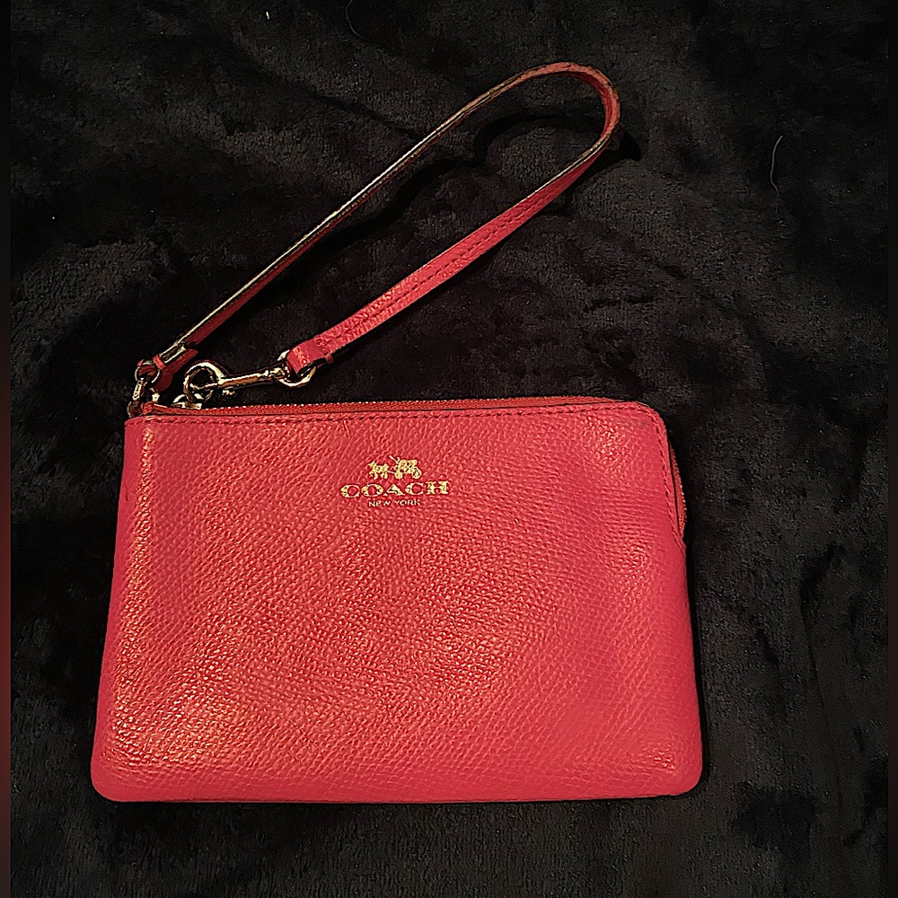 Coach pink wristlet